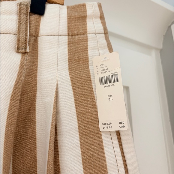 NWT - Anthropologie Maeve Colette Striped Wide Leg Jeans - Size 29 - Picture 3 of 9